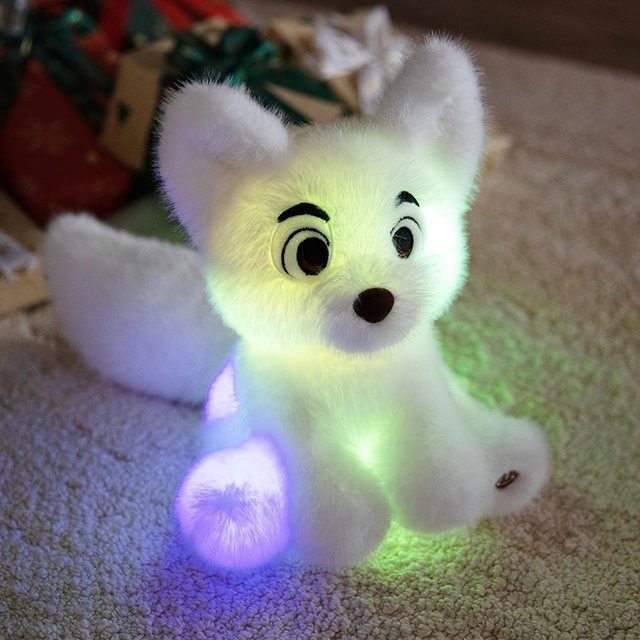 Fashnics Plüschfuchs-Spielzeug, mit LED-Licht, beige, ab 14 Jahre - Bild 1