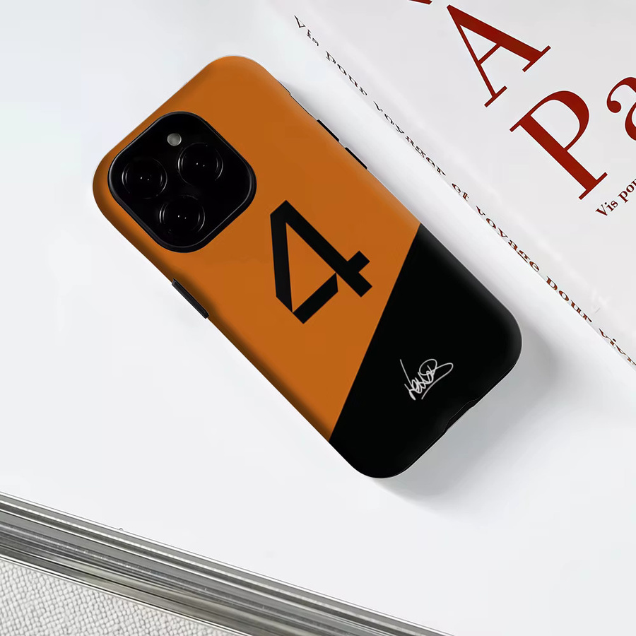 Lando Four Norris Robuste Handyhülle für iPhone 17 16 15 14 13 Pro Max Plus mit Magnetfunktion in Orange - Bild 3