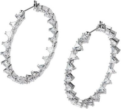 Swarovski Creolen Ohrringe, Silber, Diamant, Damen - Bild 1