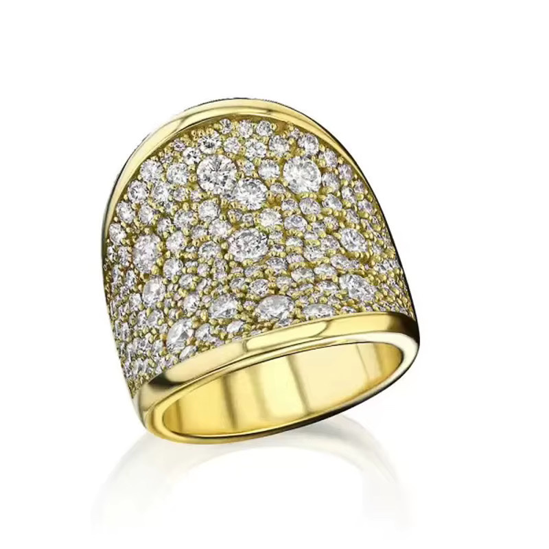 Huitan Ring, goldfarben, Zirkonia, Damen - Bild 3