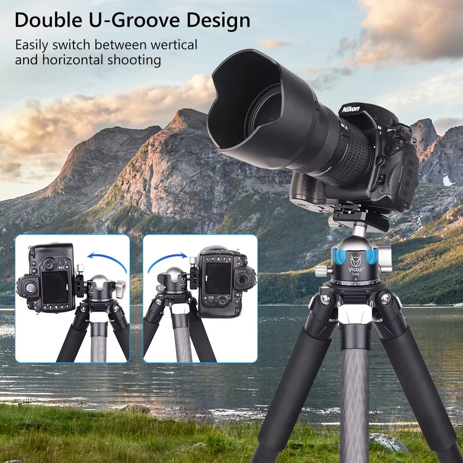 VICELK Panorama-CNC-Kugelkopf mit 46-mm-Kugel und geringer Schwerkraft für Stativ und Kamera, Belastbarkeit 25 kg - Bild 6
