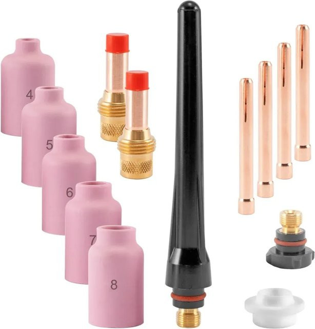 STAHLWERK WIG Gaslinsen Set 14-teilig für WP SR Binzel 17 18 26 in Mehrfarbig - Bild 1