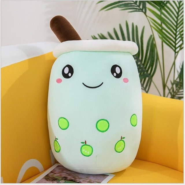 Bubble Tea Plüschtier Boba Milchtee, Kuscheltier Kissen, 24cm - Bild 1