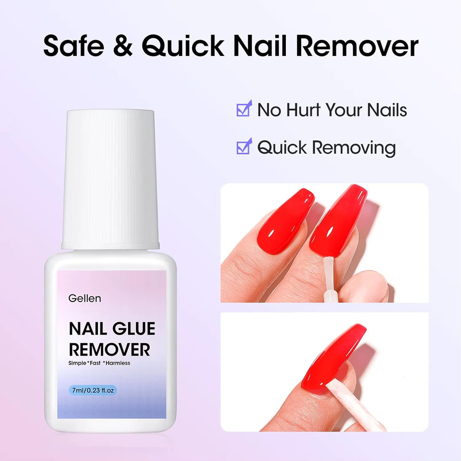 GELLEN Nagelkleber-Entferner-Set für Aufklebenägel und Acryl-Tips - Bild 1