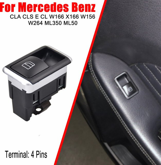 Beifahrerfensterschalter Malcayang in Schwarz für Mercedes-Benz GLS CLA GLK A B C G M Klasse W204 W212 W176 W166 W463 W246 A 2049058102 A 2049058202 - Bild 1
