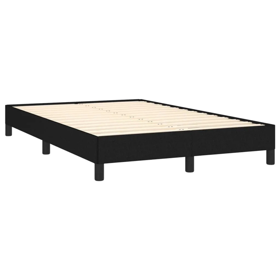 vidaXL Bettgestell ohne Matratze aus Kiefernholz und Stoff in Schwarz B/T/H: 120 x 190 cm - Bild 2
