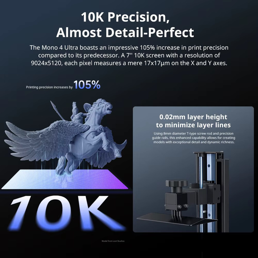 Anycubic Photon Mono 4 Ultra AE Version LCD 3D-Drucker mit 7 Zoll 10K Display für hochpräzisen UV-Harz-Druck, B/T/H: 23,6 x 23,1 x 43,0 cm - Bild 2