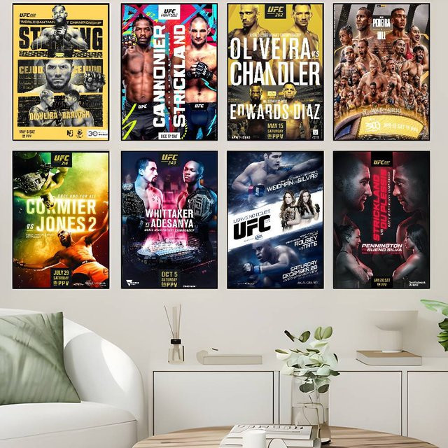 UFC Ultimate Fighting Championship klassisches Vintage-Poster als wasserfester Aufkleber in Mehrfarben für deine Wanddekoration - Bild 1
