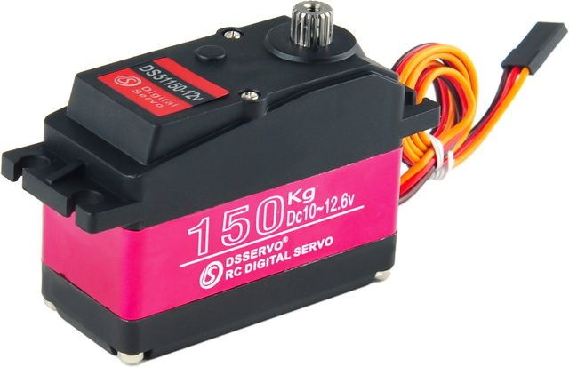 wishiot Digitaler Metall-Roboter-Servo, 150KG Hochdrehmoment, 12V, IP66 Wasserdicht - Bild 1
