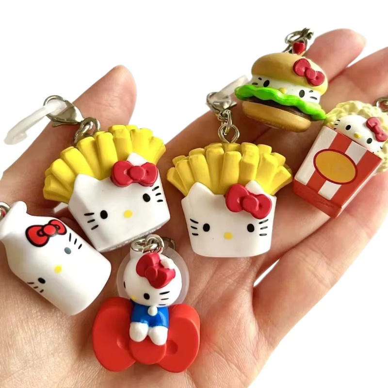 Sanrio KT Katze Pommes Frites Popcorn Lebensmittel Hängedekoration - Bild 4