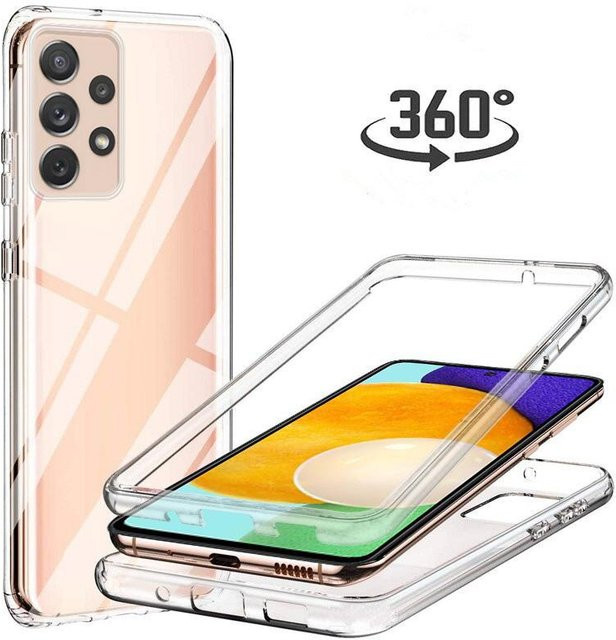 Happyday 360 Grad Doppelschicht Schutzhülle in Transparent für iPhone, Samsung und Xiaomi Modelle - Bild 1