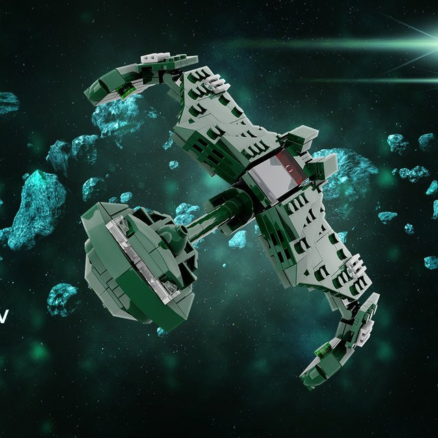 GOBRICKS Klingon D7 Battle Cruiser, Bausteine, Weltraum, Modell - Bild 1