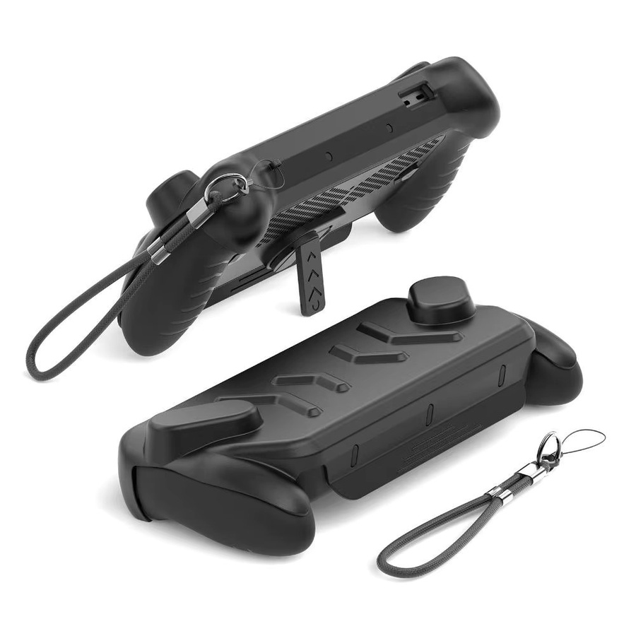 Stoßfeste Schutzhülle mit integriertem Ständer und Anti-Slip-Funktion für Asus ROG Ally in Schwarz - Bild 3