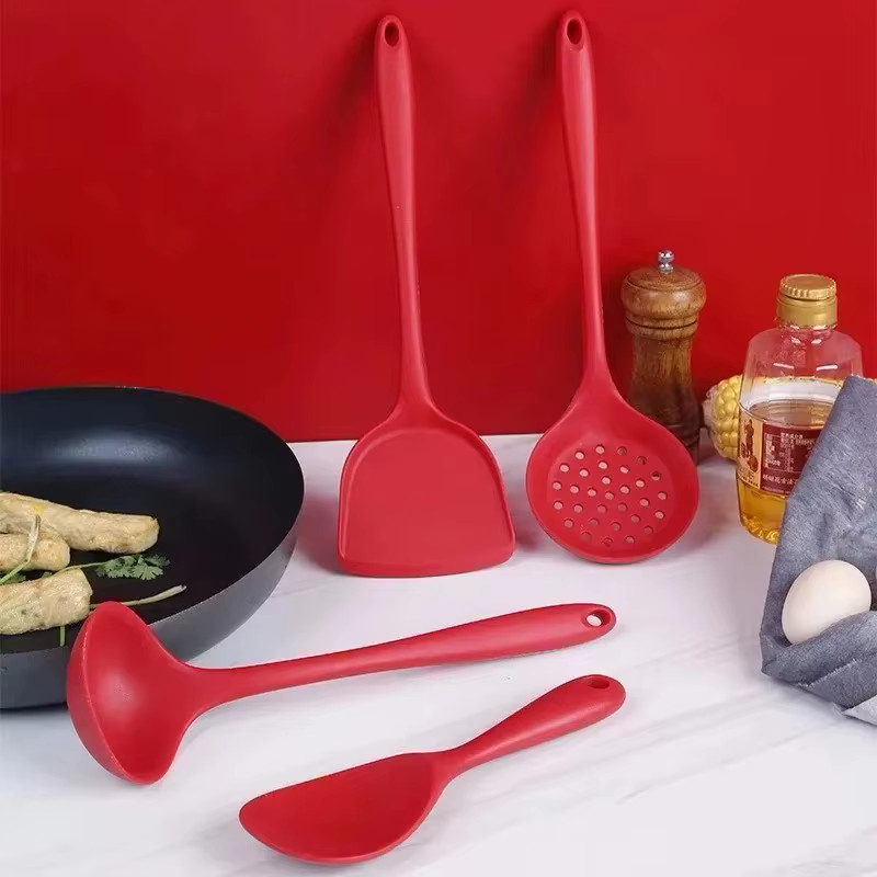 6-teiliges Silikon-Küchenutensilien-Set in Rot, hitzebeständig und spülmaschinenfest - Bild 4