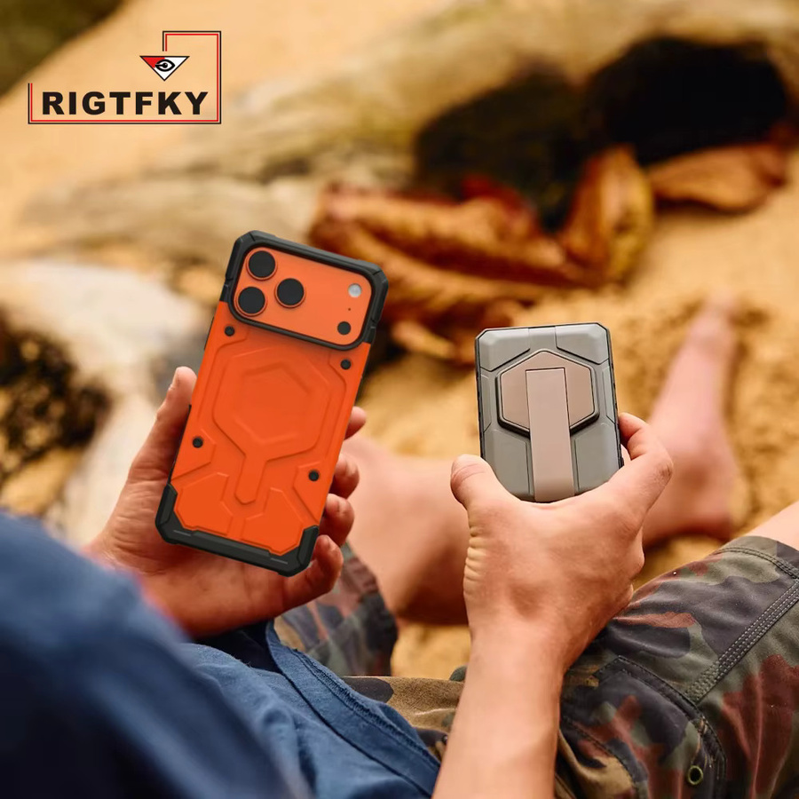 Pathfinder Series Militärische Heavy-Duty Stoßfeste Handyhülle für iPhone 17 Pro Max und 17 Air mit MagSafe Magnetischer Schutzabdeckung in Gelb und Orange - Bild 6