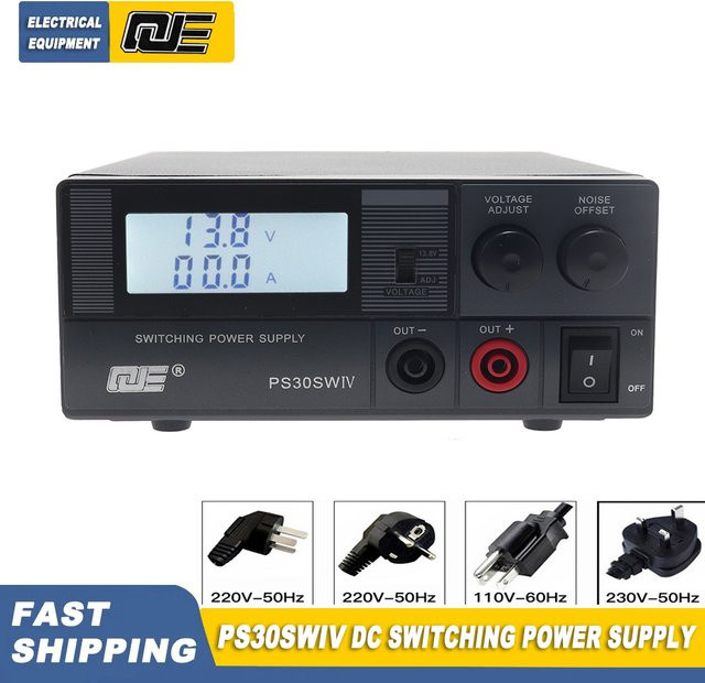 QJE PS30SWIV Einstellbares lineares Netzteil 13,8 V 30 A Schwarz - Bild 1
