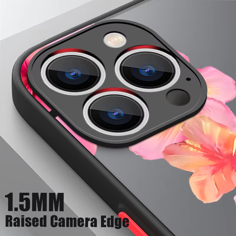 YISHANGOU Magnetische Handyhülle Lily Flowers für iPhone 17 16 15 14 13 12 Pro Max Plus in Multicolour, stoßfeste matte Acryl-Abdeckung - Bild 3