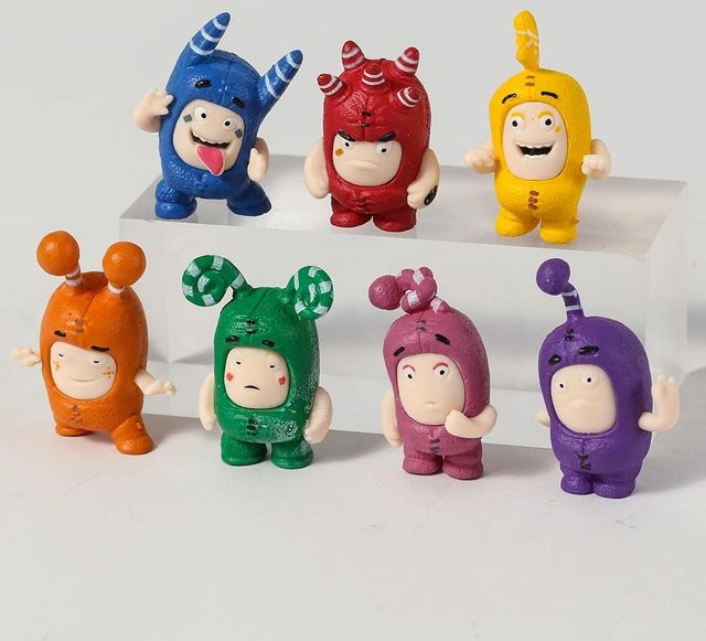 Oddbods Anime Cartoon Niedliche Spielzeugpuppen, PVC-Figuren, 7-teiliges Set, ab 18 Jahren - Bild 1