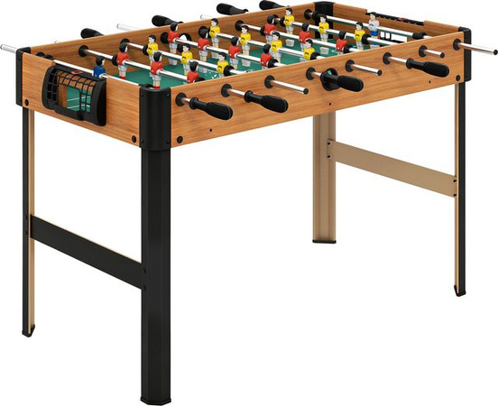 HOMCOM Tischkicker klappbar Kickertisch mit 22 Kickern und 2 Bällen Braun