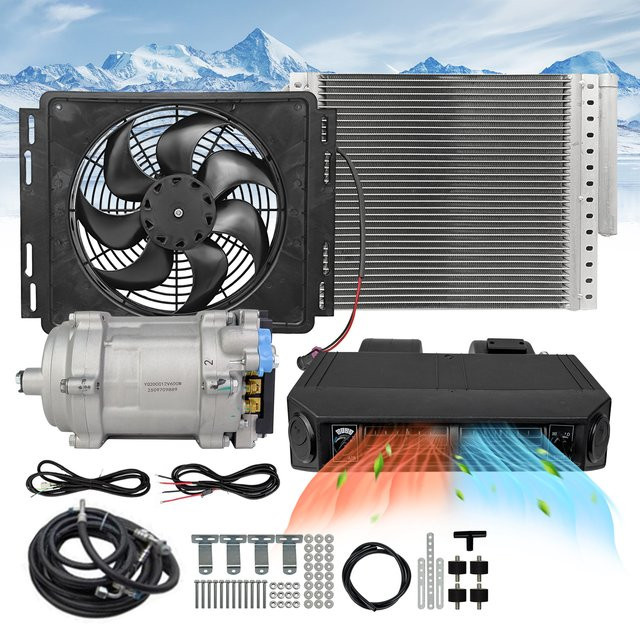Aspligo 24V Elektrische Klimaanlage als Heiz- und Kühlgerät für Fahrzeuge in Schwarz mit 10500BTU - Bild 1