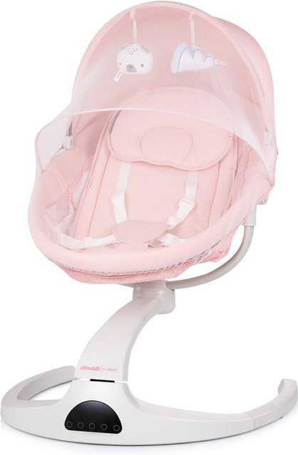 Chipolino Babywippe E-Sway mit Fernbedienung, Musik, Bluetooth und Plüschtier in Rosa - Bild 1