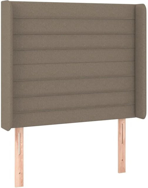 vidaXL Kopfteil mit Ohren in Taupe, Polsterteil aus Stoff, B/T/H: 83 x 16 x 118/128 cm - Bild 1