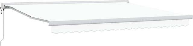 vidaXL Einziehbare Markise Weiß aus Polyester und Metall B/H: 400 x 300 cm - Bild 1