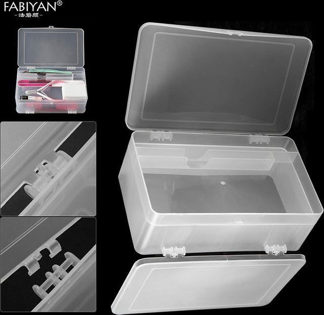 FABIYAN Aufbewahrungsbox für Nagelwerkzeuge, 6 Fächer, PP - Bild 1