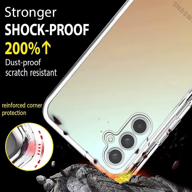 Transparente 360 Ganzkörper Schutzhülle aus PC und TPU für Samsung Galaxy S24 Ultra, S23, S22 und S21 FE Ultra Plus - Bild 5