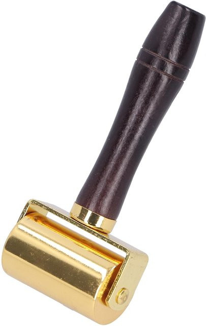 Lederpresse Kantenroller und Lederwalzrad als Laminierwalze für DIY Zubehör in Schwarz und Gold aus Stahl - Bild 1