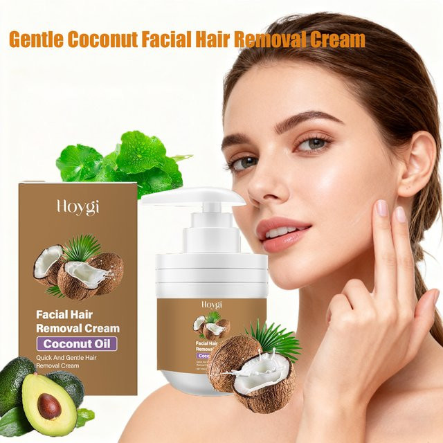 Hoygi Kokosnuss Enthaarungscreme für Gesicht, Haare und Körper - Bild 1