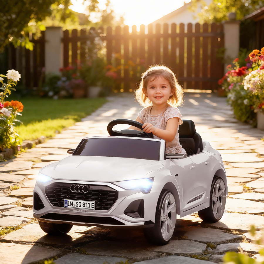 AIYAPLAY Kinder Elektroauto Audi Q8 e-tron Sportback-Design Weiß - Bild 2