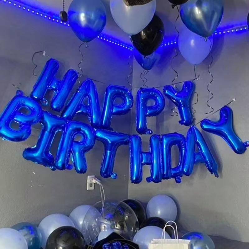 LQVYI Geburtstagsparty-Dekoration Set in Blau mit Luftballons für Kinder - Bild 2