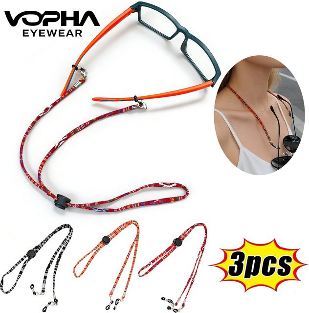 VOPHA Brillenkette, ethnische runde Knöpfe, Unisex - Bild 1