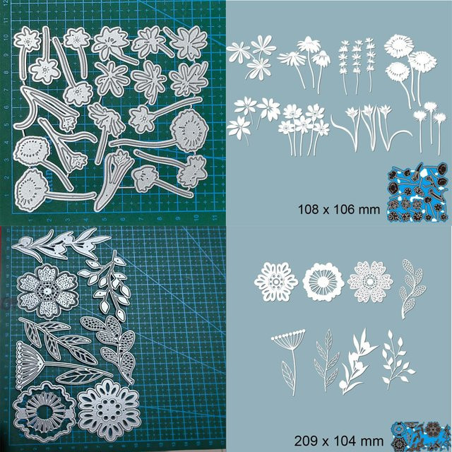 Metall Schneidwerkzeuge Blumen und Blätter Schablonen für DIY Scrapbooking und Papierhandwerk - Bild 1