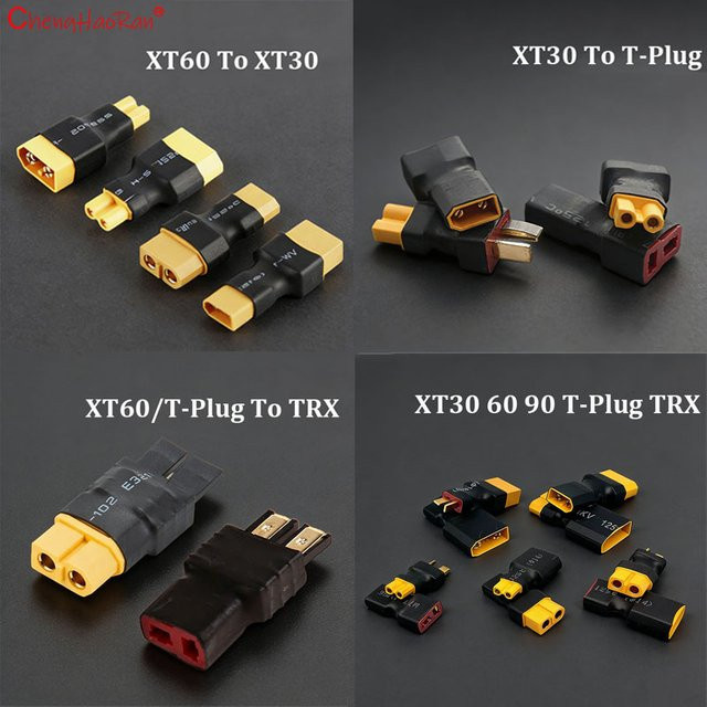 ChengHaoRan DIY-Adapter XT30 XT60 XT90 zu T-Stecker TRX Serie Parallele Direktverbindung Stecker Buchse Anschlussstecker für Steuerungsteile - Bild 1