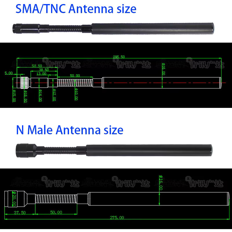 GIZONT Taktische Schwanenhals-Antenne 868MHz 915MHz Omni Hochleistungs-Datenübertragungsantenne für Fernsteuerung in Schwarz - Bild 3