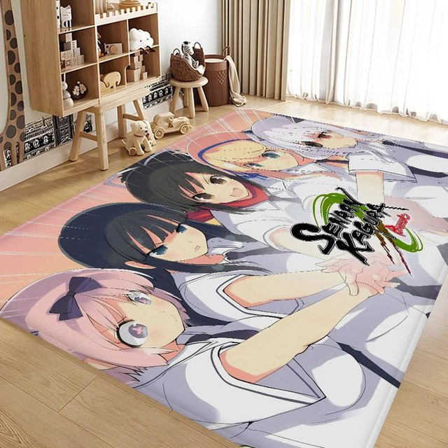 Senran Kagura P-PeachS B-BallS Bodenteppich im nordischen Stil für dein Zuhause, vielseitige Matte für Badezimmer, Schlafzimmer oder Hotel-Dekor - Bild 1