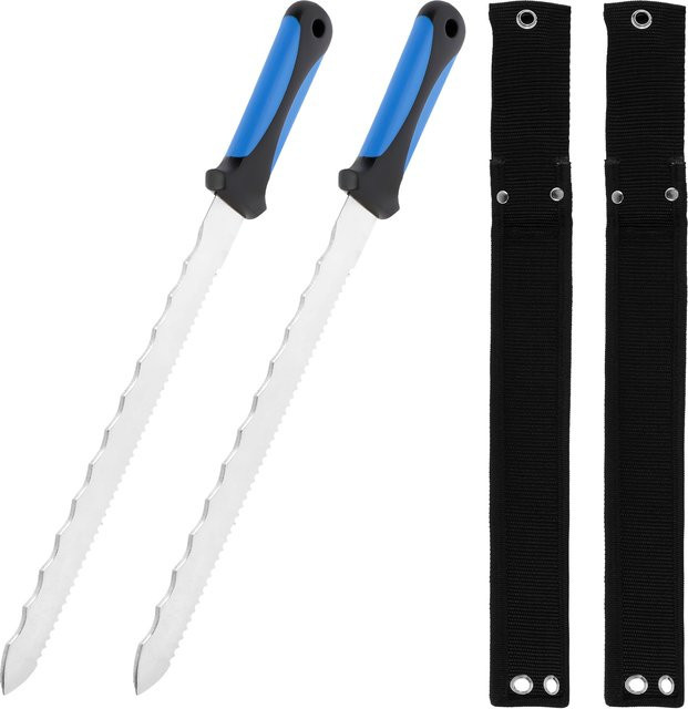 Hands DIY Isoliermesser mit Edelstahlklinge und Nylonscheide, doppelseitig gezahntes Kanalmesser-Werkzeug - Bild 1