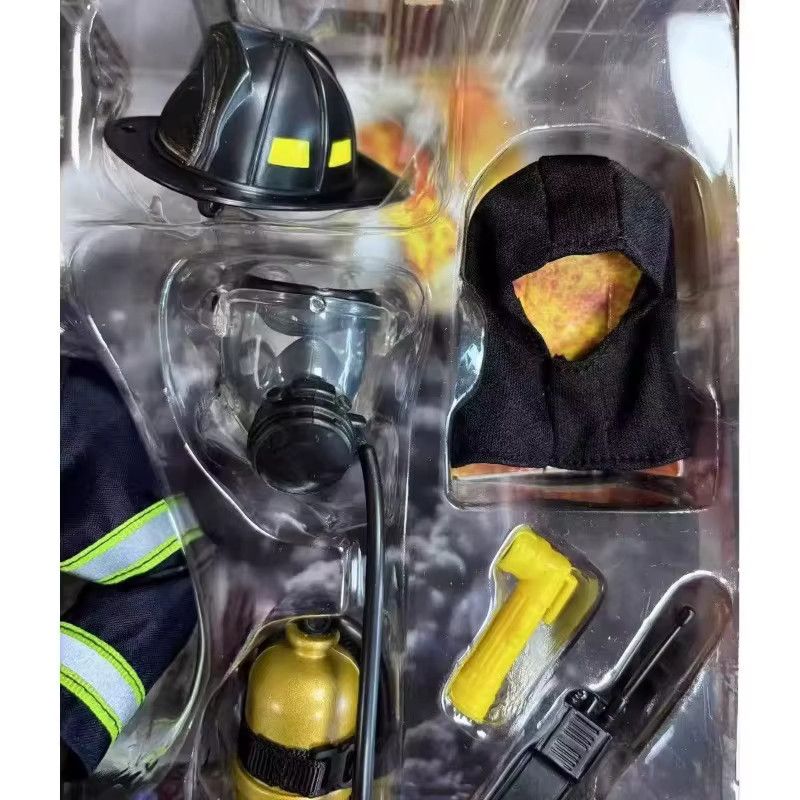Matchbox Cross Town Heroes Actionfiguren Set Feuerwehrmann Soldat in 1/6 Skala, Multicolor, Desktop-Ornament - Bild 3