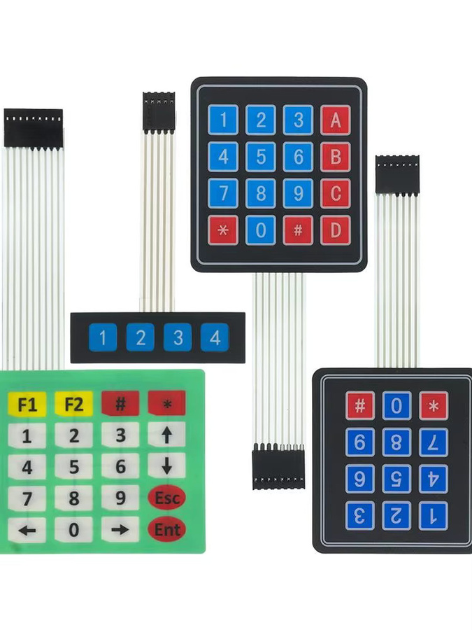 YANXD Membranschalter Matrix Array Tastatur DIY Kit mit 4, 12, 16 oder 20 Tasten in den Konfigurationen 1x4, 3x4, 4x4 oder 4x5 - Bild 3