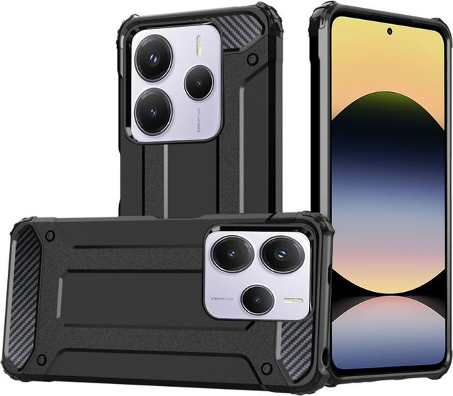 Techsuit Hybrid Armor Schutzhülle für Xiaomi Redmi Note 14 5G in Schwarz - Bild 1