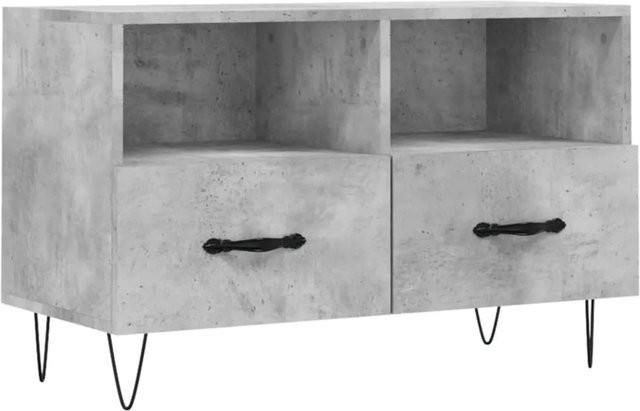 vidaXL TV-Schrank in Betongrau aus Holzwerkstoff und Eisen, B/T/H: 80 x 36 x 50 cm - Bild 1