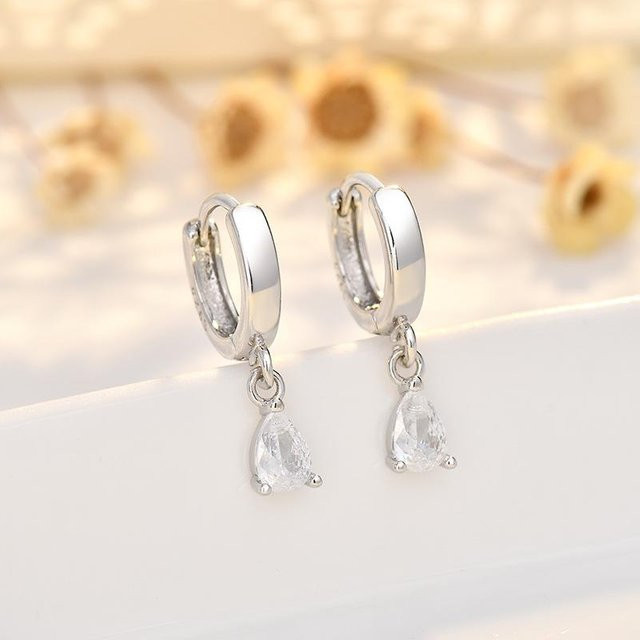 Wucifang Jewelry Ohrringe, Kupfer, Diamant, Zirkonia, beige, Damen - Bild 1