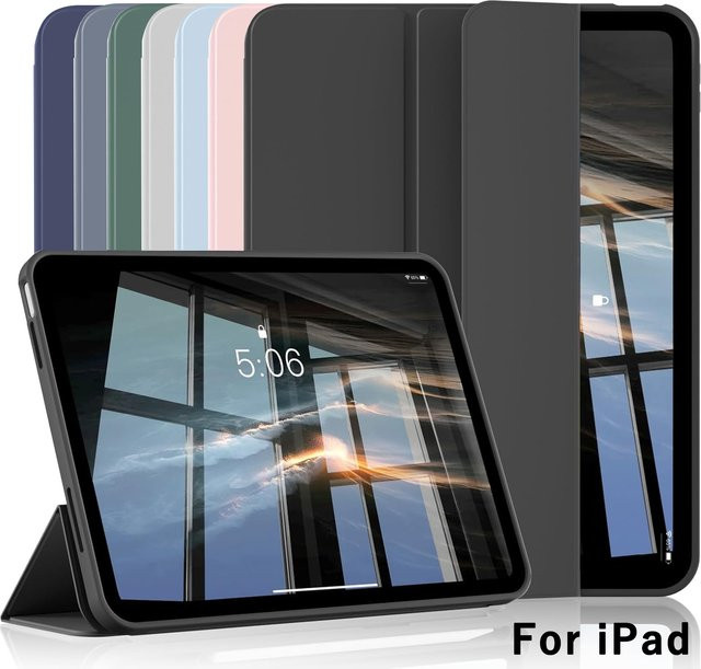 QIJUN Magnetische Flip-Stand Tablet-Hülle mit weicher Rückseite für iPad Pro, Air und Mini in Blau - Bild 1