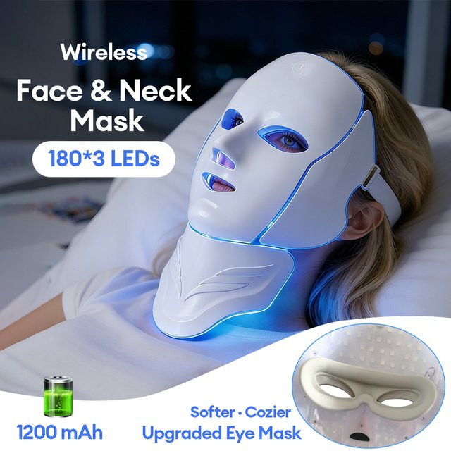 foreverlily LED-Gesichtsmaske zur Hautreparatur, Unisex - Bild 1
