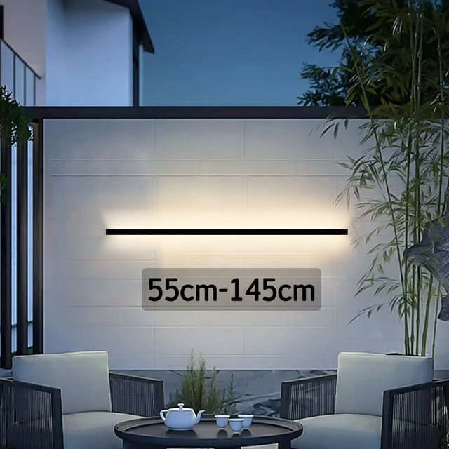 EnwYe LED Außenwandleuchte Modern Schwarz IP65 Up-Down Lichtleiste Warmweiß - Bild 1