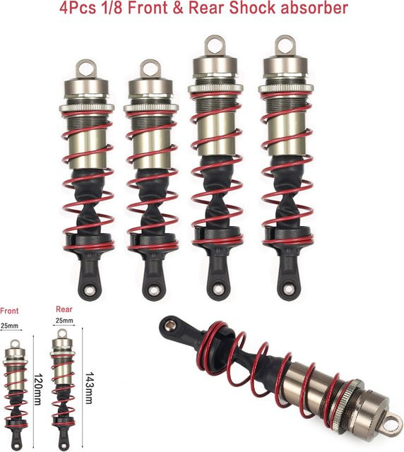 Zd racing Stoßdämpfer, Metall, Rot, Zubehör - Bild 1