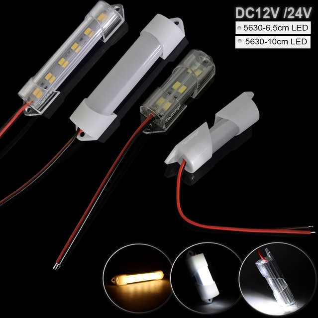 TiaoChongYi LED-Hartlichtstreifen mit Aluminiumgehäuse, Farbe: Weiß, 12 LEDs, Länge: 10 cm, 6500K Kaltweiß - Bild 1
