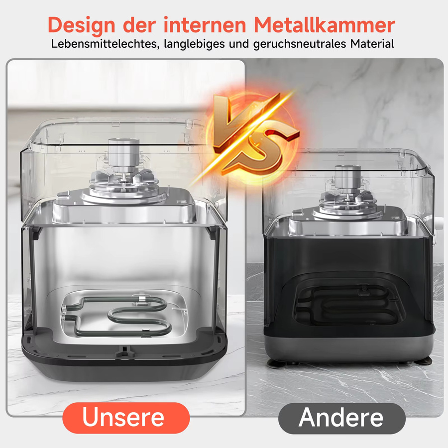 Aigostar Dual Blaze Heißluftfritteuse XXL 8L in Schwarz mit Sichtfenster, 2000W, 10 Programmen und digitalem LED Touchscreen - Bild 5